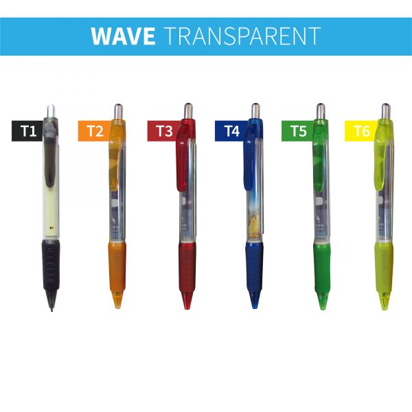 Wave Transparent Banner Pens